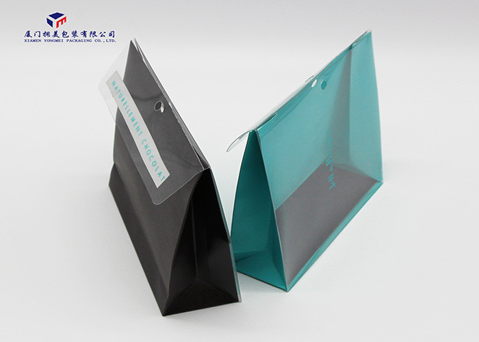 0.25 - 0.4mm Thickness Custom Plastic Box Packaging Paper Box With Clear Plastic Front