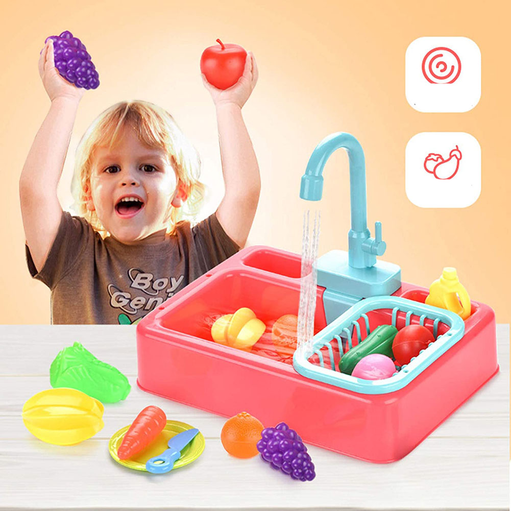 Electric Dishwasher Playing Toy Kitchen Toys Set for Boys Girls Age Range 2 to 4 Years