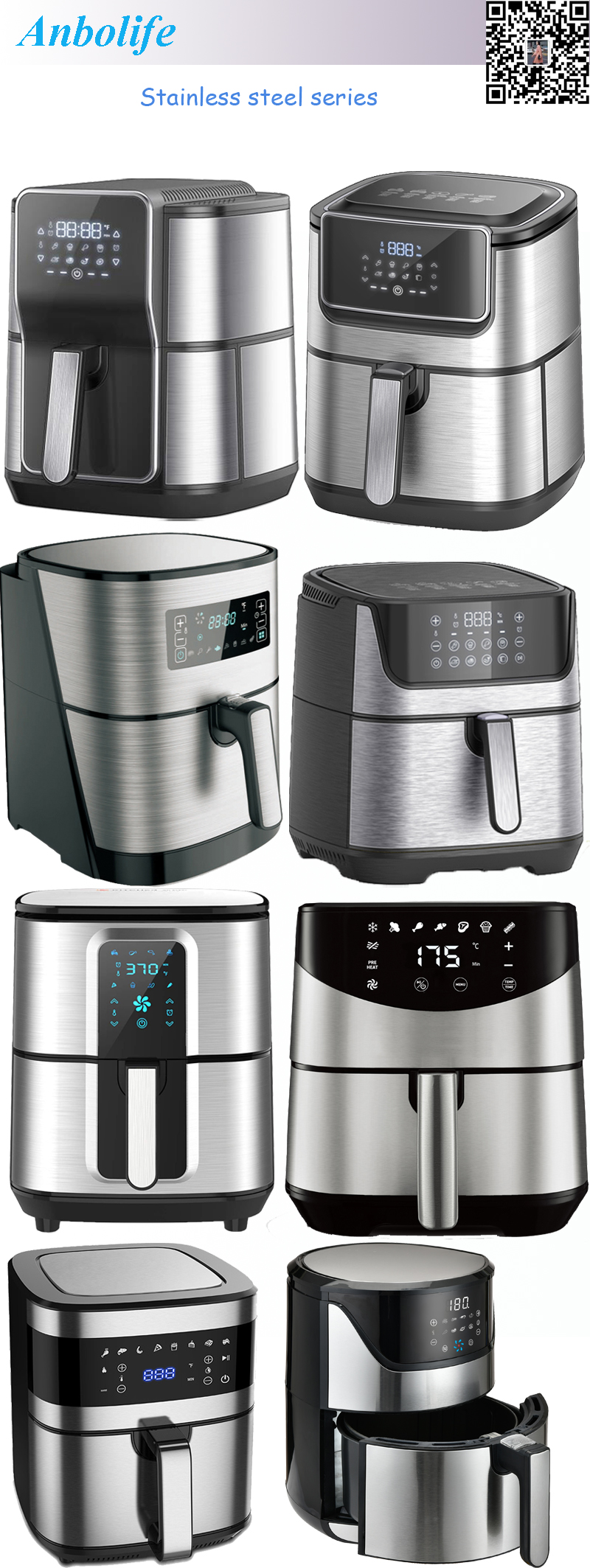 5L 7L 5.5 L Air Fryer 8L 9L 10L 12L 15L Without Oil Rotisserie Toaster Oven