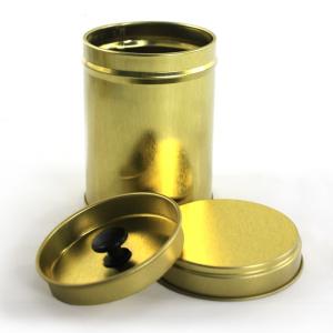 China Round Tea Tin Container with Double Cover wholesale