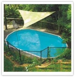 China Triangle Breathable Sun Shade Sail For Courtyard , Swimming Pools wholesale
