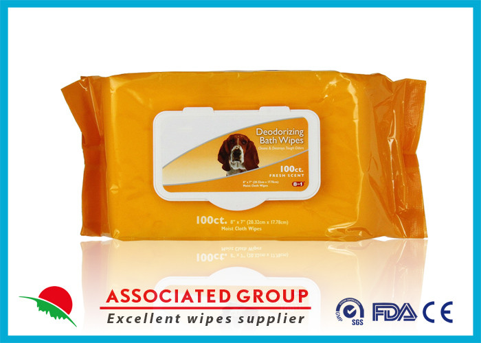Non Toxic Pet Cleaning Wipes Biodegradable Nonwoven Spunlace