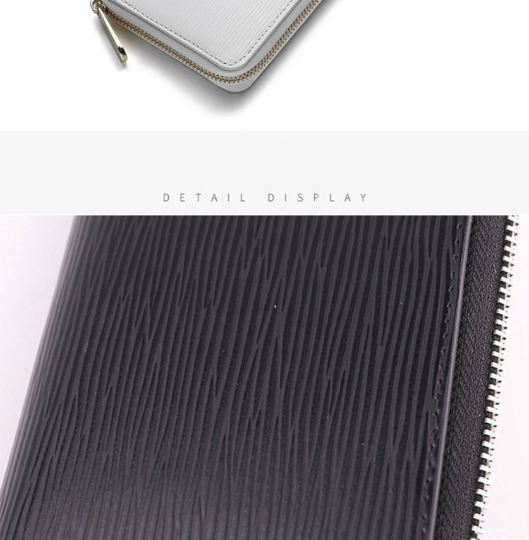 Multi-Function Passport Card Holder Genuine Leather Zipper Long Wallet for Men and Women