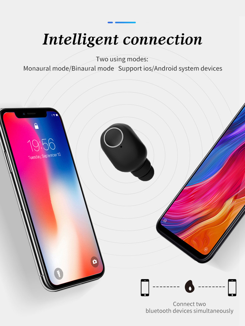 Sweatproof Bluetooth 5.0 Earphone 3D Stereo Sound tws Wireless earbuds earphone with 400mAh Charging Box