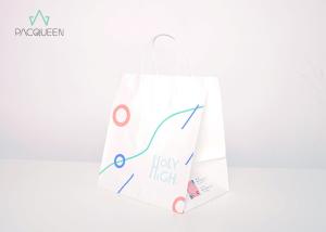 China Custom Printed Takeaway Paper Bags White Kraft Paper Packaging wholesale