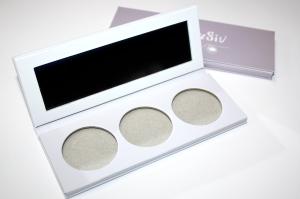 China 3 Pans Empty Blush Palette Diam 36MM Cmyk Colour Palette wholesale