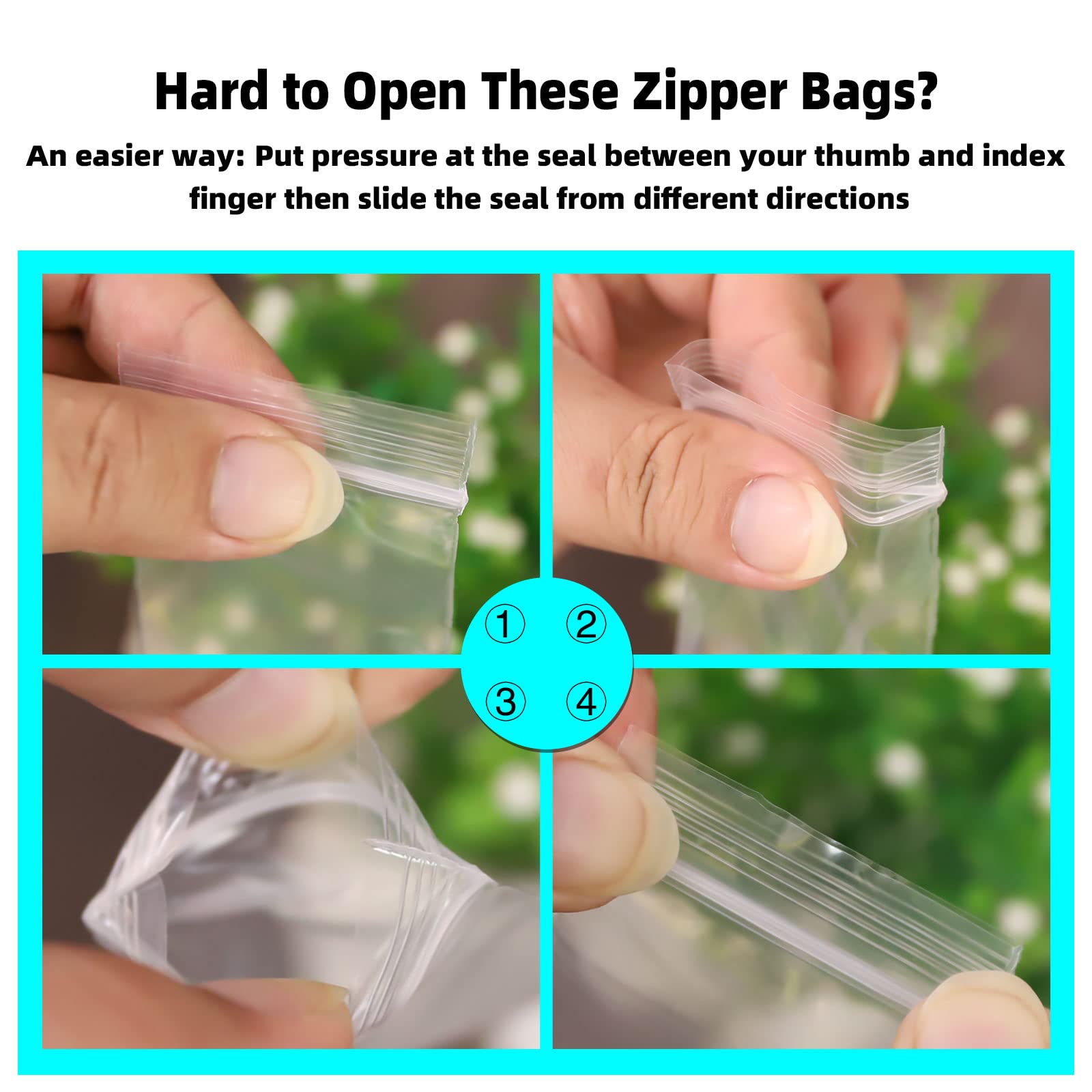 Custom Logo Compostable Zipper Bag Transparent Plastic Packaging for Easy Open Polybag
