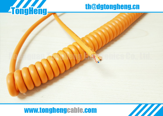 Light Duty Auxiliary Switch Long Flex Life TPU Coiled Cable