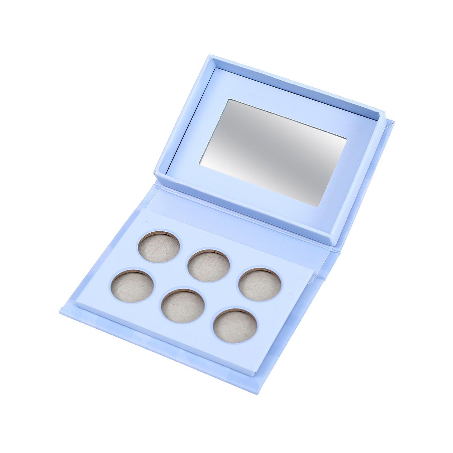 CMYK Printing Large Empty Eyeshadow Palette / 6 Pan Eyeshadow Palette With Mirror