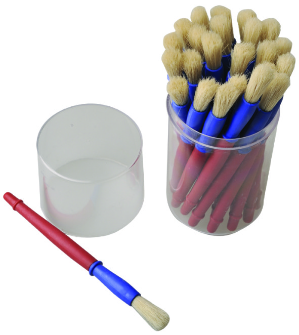 9 Colors Plastic Handle Paint Brushes , Colorful Watercolor Paint Brush Set OEM Avaliable