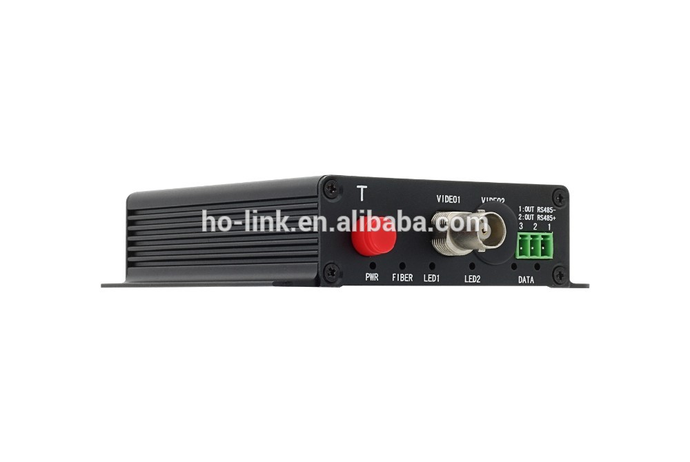 1 channel TVI/CVI/AHD 1080p/720P RS485 data fiber video converter