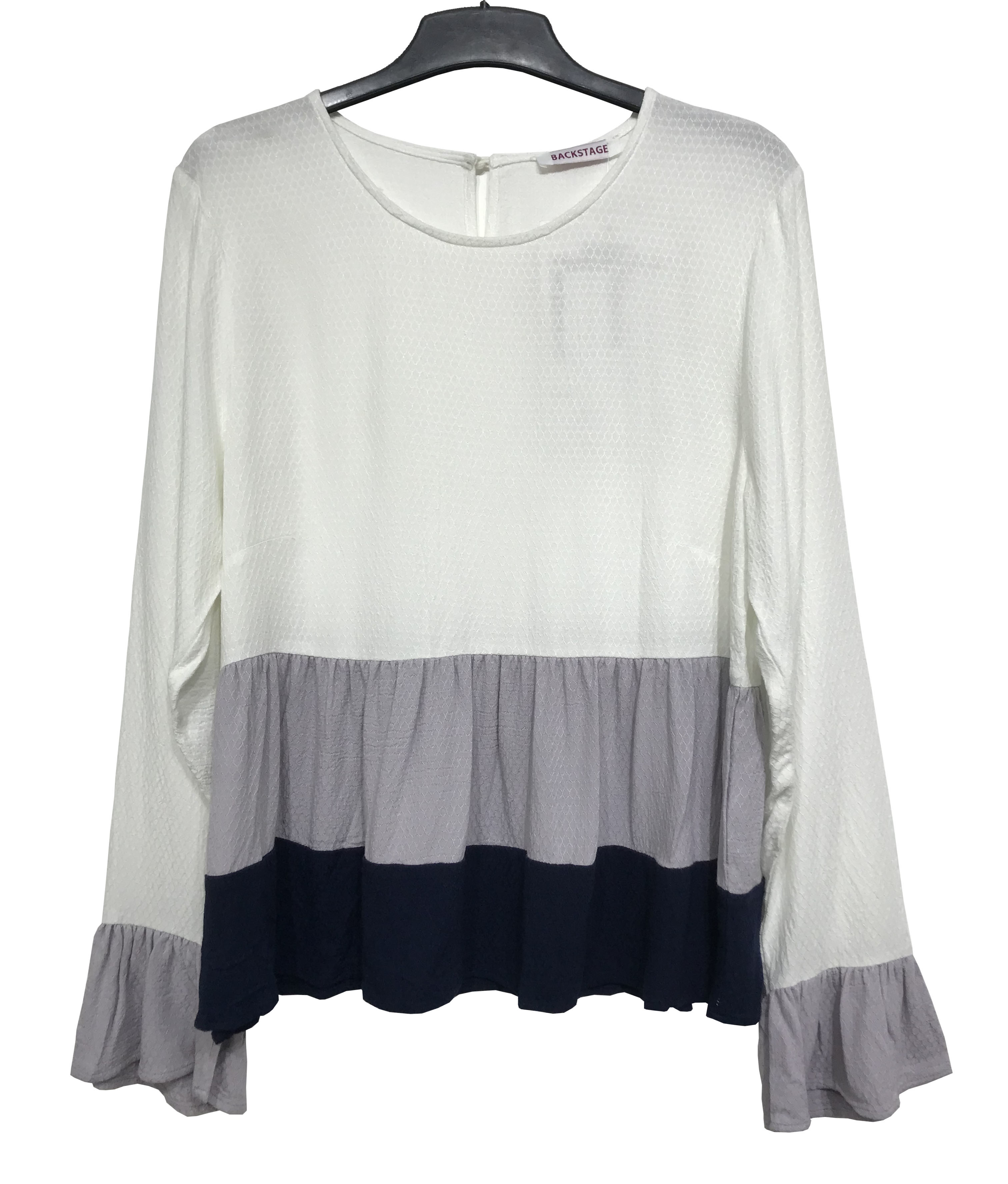 Sweet Long Ruffle Sleeve Fashion Ladies Blouse Mix Color Customized Service OEM / ODM