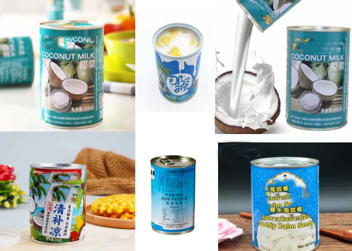 150bpm small coconut milk food can labeling machine wet glue labeling machine canned fresh coconut