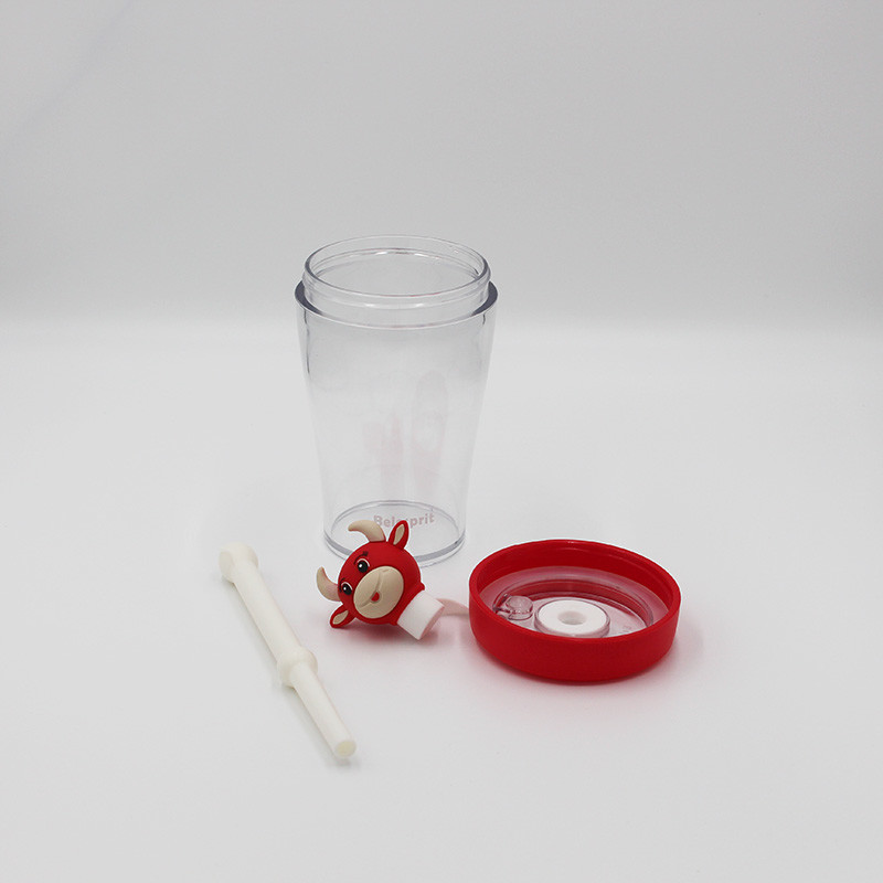 430ml Eco Friendly Water Bottles With Straw BPA Free Drink Container