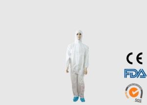China Environmentally Friendly Disposable PPE Coveralls With Front Zipper Closure wholesale