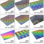 Adhesive Laser Holographic Color Cutting Vinyl Film 0.08mm For Decoration