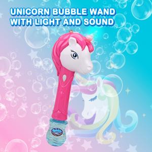 China Kingda 3 AA Batteries Unicorn Bubble Machine , ASTM bubble unicorn wand wholesale