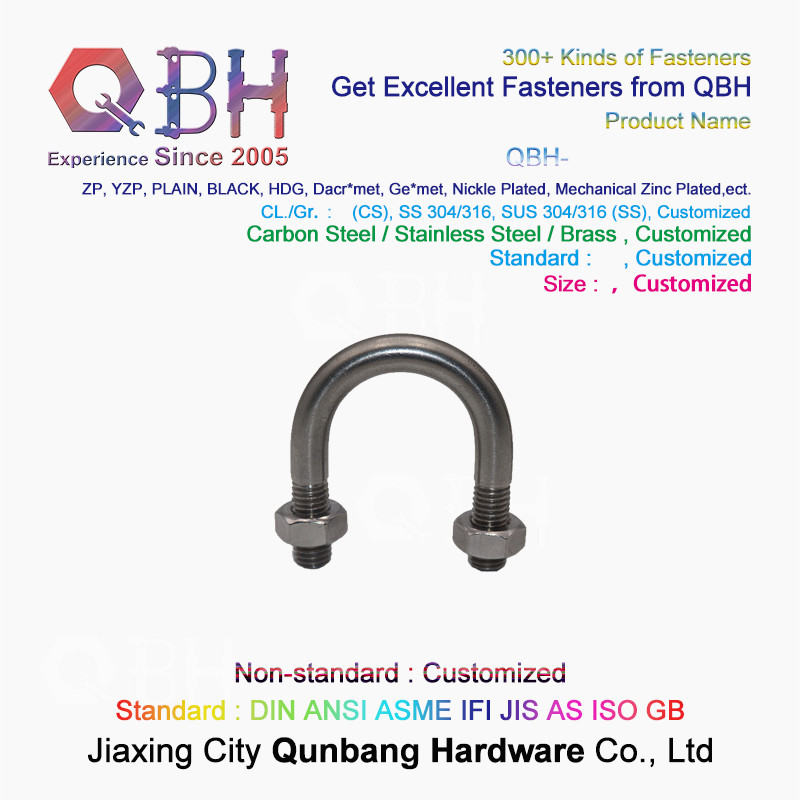 4.8 304 316 Stainless Steel Square U Bolts Stamping