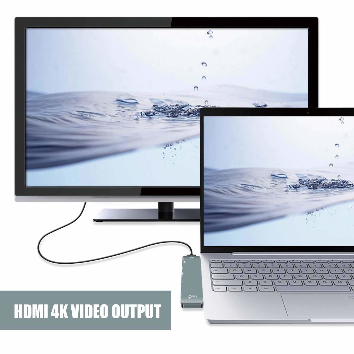 7 in 1 Dual Type-C Docking Station Thunderbolt 3 Hub for 2016/2017/2018 MacBook Pro with 100W Power Delivery USB-C,4K HD