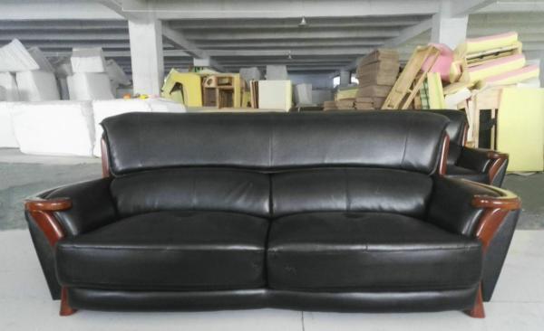 A59 Black Genuine Leather Sofa in Office and Living Room Furniture