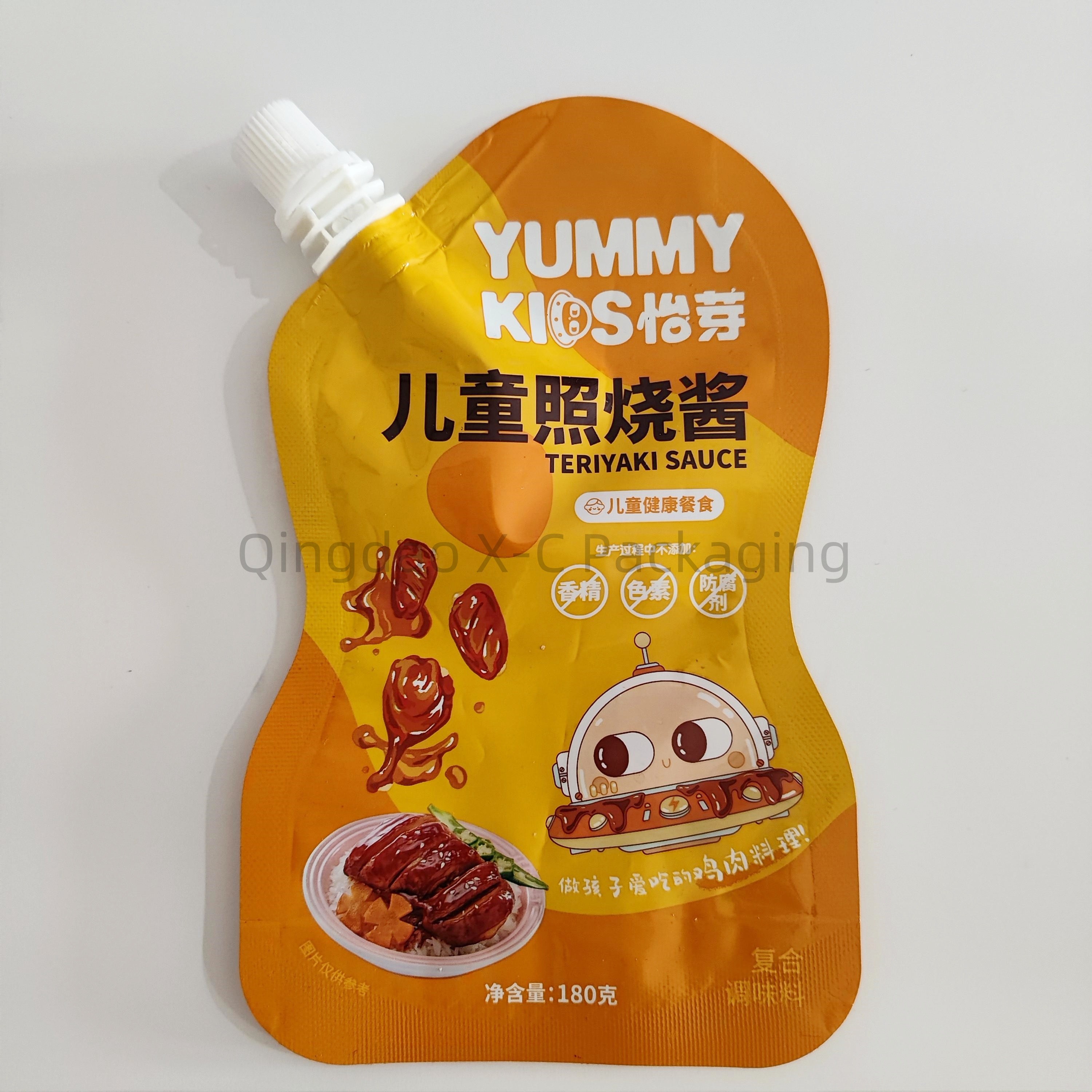 Puree Packaging Spout Stand Up Bag , BRC Food Grade Liquid Bags With Spout