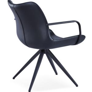 China Home Furniture Black Painted 60cm Ergonomic Arm Chair wholesale
