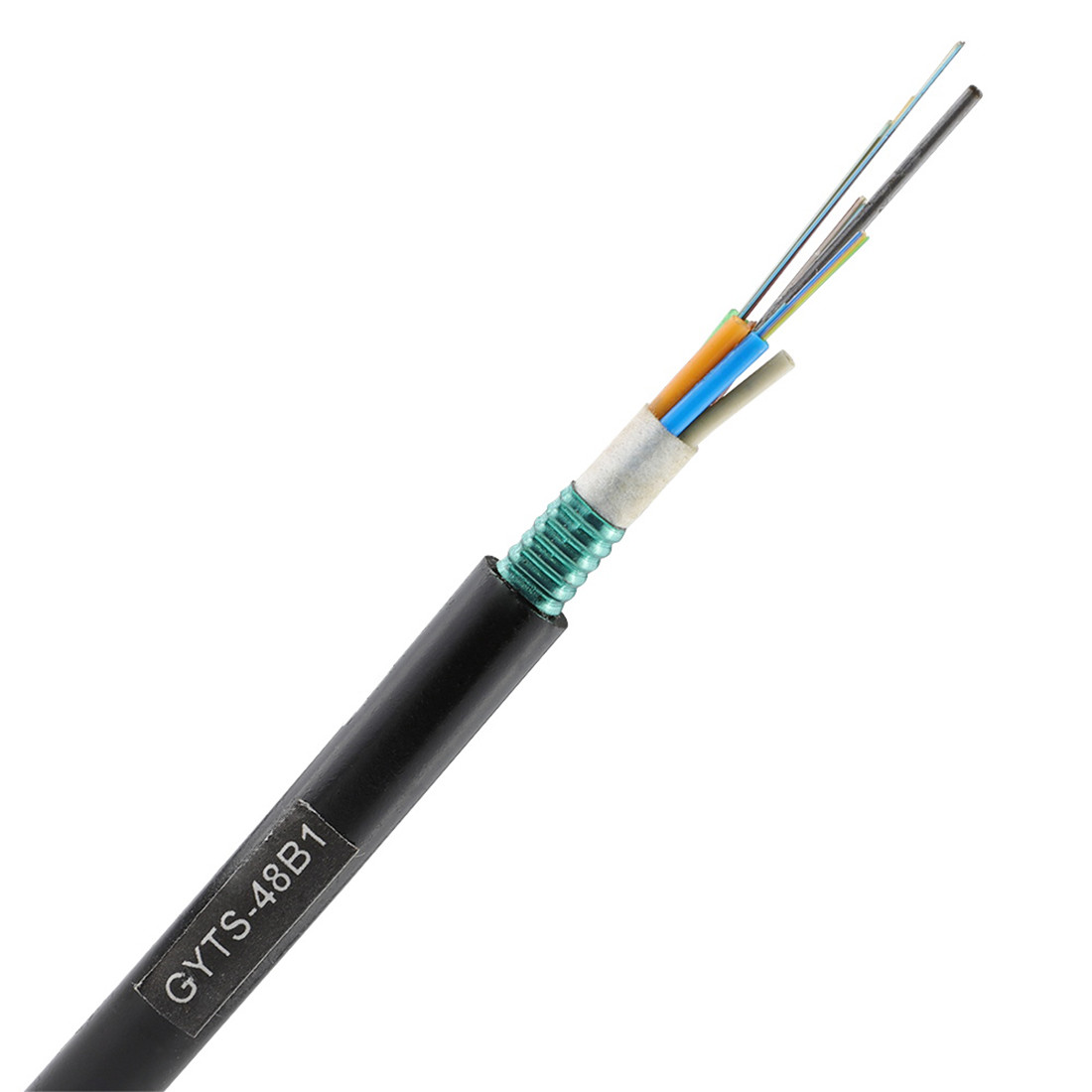 Black MDPE Jacket GYTS 96 Core Fiber Optic Cable Outdoor Duct Optical Fiber Cable