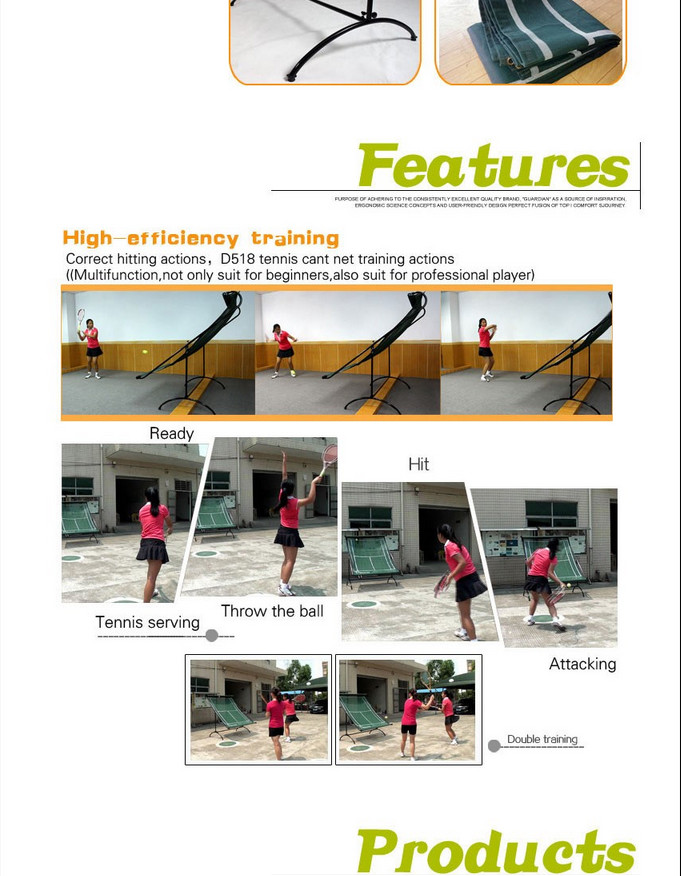 Portable D518 Siboasi Tennis Rebounder Wall Durable For Practice