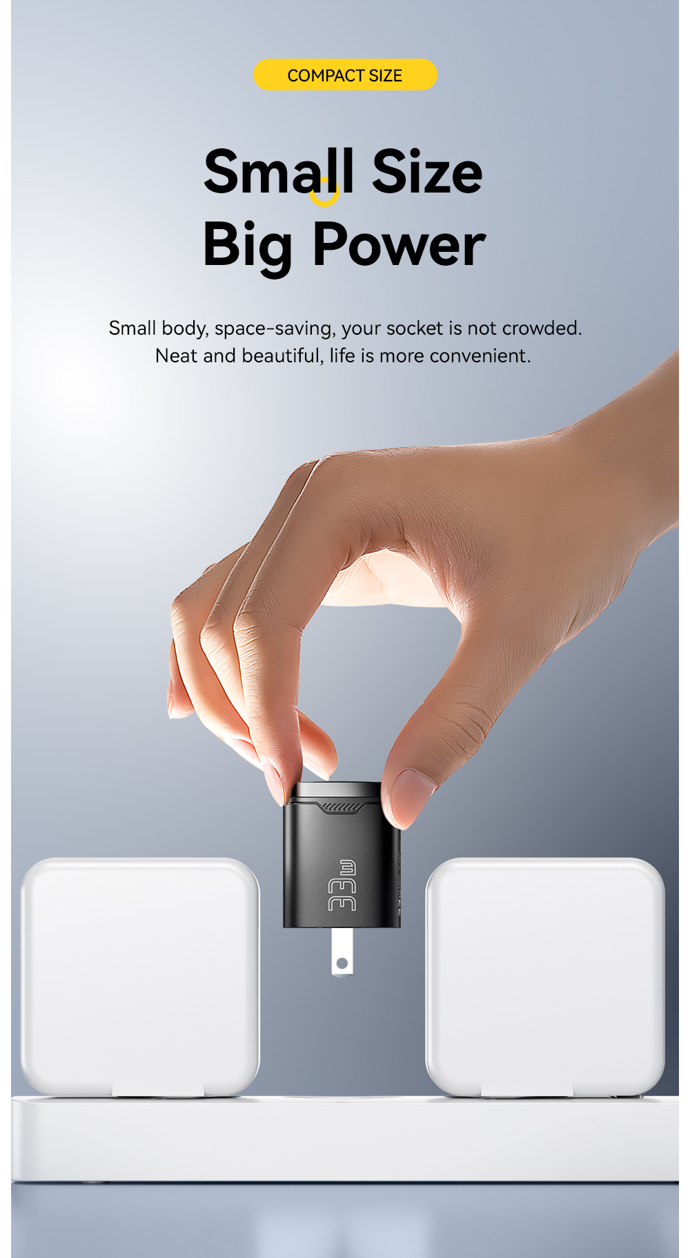 ESSAGER ES-CD45 Series 2 Ports 33W USB-A Wall Charger USB C Fast Charger