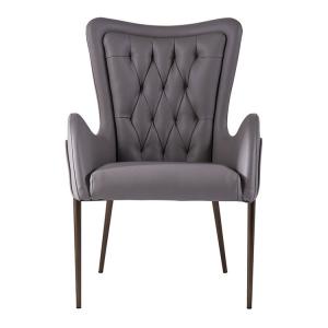 China Blue Velvet Restaurant Dinning Chair Fabric Simplicity Upholstered Steel Pipe wholesale