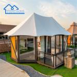 Waterproof Resort Steel Frame Tent Family Safari Hotel Lodge Tent With Bathroom