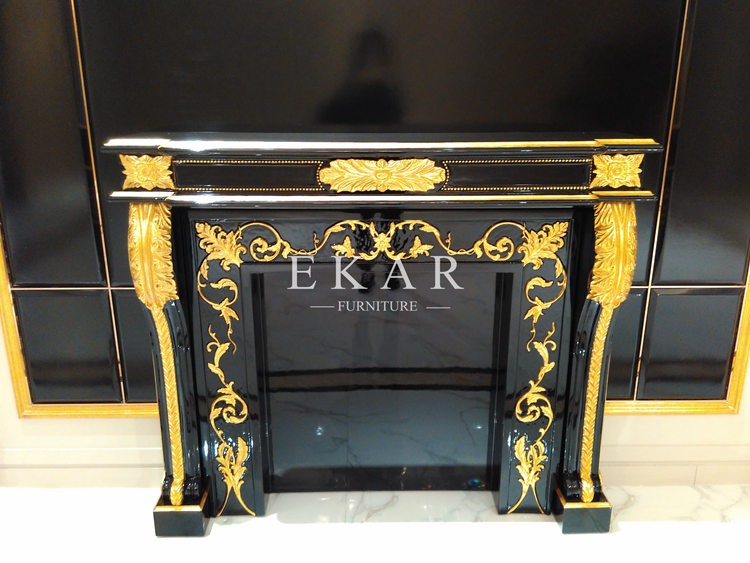 Wooden Fireplace decorative wall mounted indoor fireplace mantel FFP-138