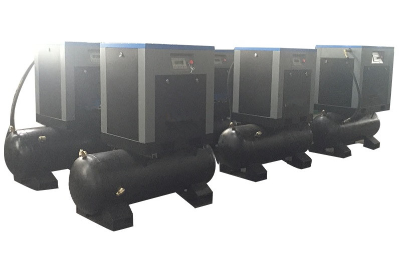 Best Industrial compact Screw compressor 7.5 bar screw air compressor with air tank 300L