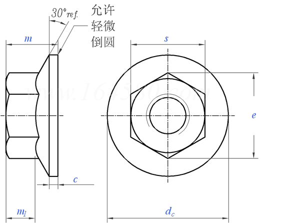 ASME B18.2.2 Zinc Plated Stainless Steel Hex Flange Nuts Screw With Nut Nylock Nut