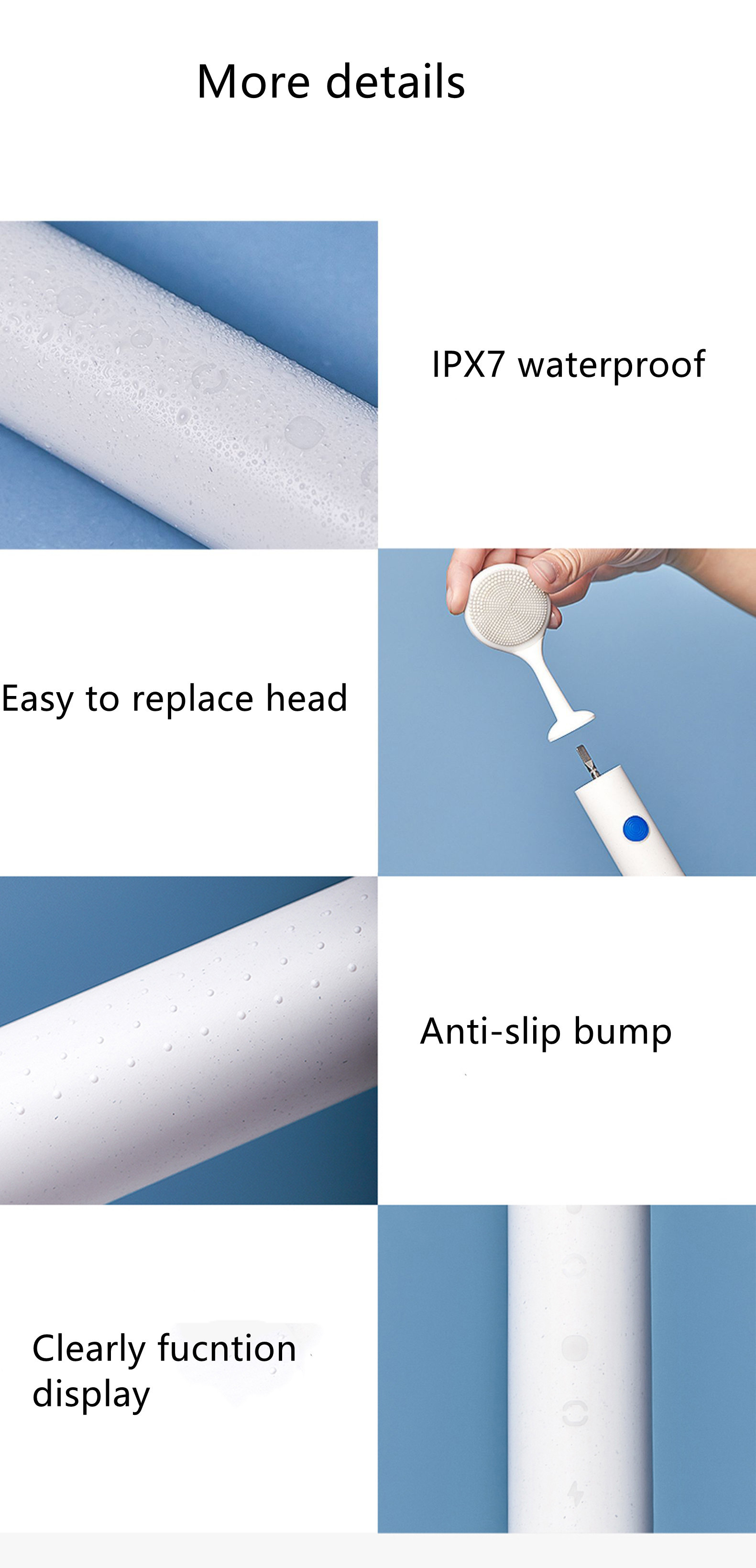 3 In 1 Facial Cleansing Sets Ultrasonic Electric Toothbrush