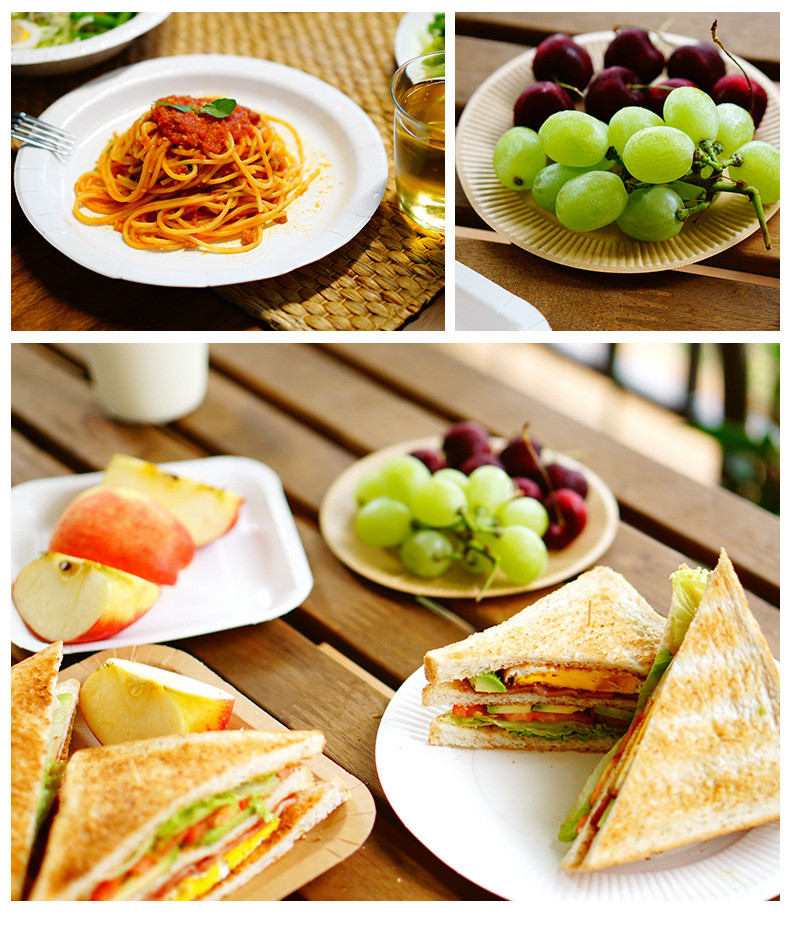 Food Grade Square Paper Tray , FDA Disposable Biodegradable Paper Plates