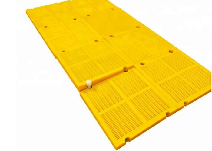 305x305x30mm Polyurethane Modular Dewatering Mesh Screen Fixing With PU Blot