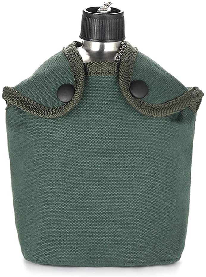 2pcs Military Canteen Kit 1000ml 600ml Aluminum Canteen Cup Set