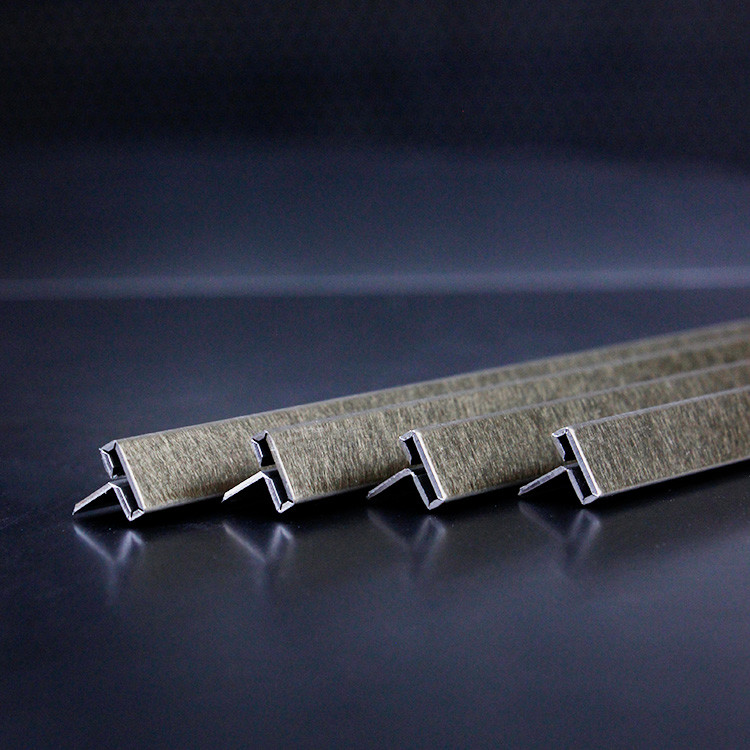 304 Stainless Steel T Shaped Trim Strip Tile Decor Profile Gold Metal Tile Trim Internal