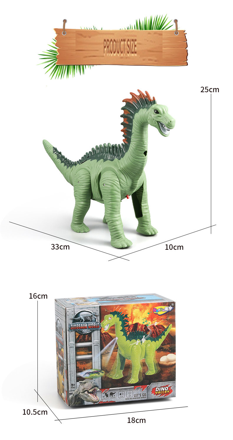 Finished Goods Children's Toy Dinosaur with Long Neck Laying Eggs and Walking Feature