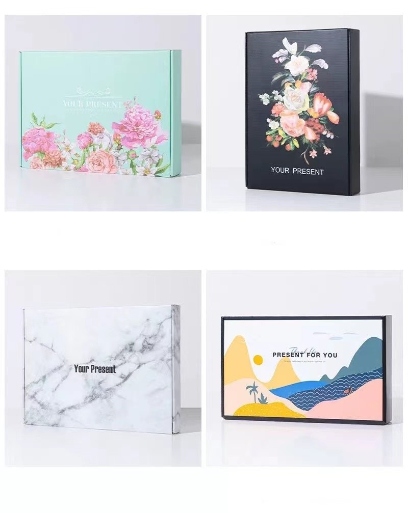 Eco Skincare Beauty Cloth Corrugated Paper Box Matte Colored Corrugated Mailing Boxes