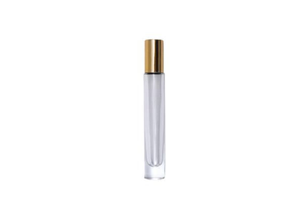 Transparent Cosmetic Glass Bottles Round 10ml Natural Bamboo Roll On Glass