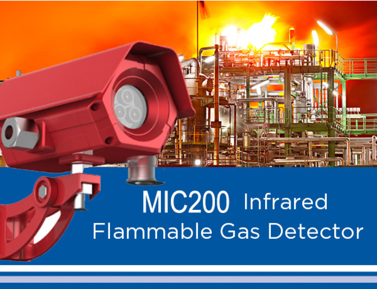 Three Wavelength Open Path Infrared Gas Detector Dustproof 30-50m flame gas detector