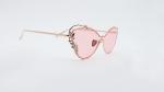 Fashion Cateye Sunglasses metal rims One Piece Style Shades Colorful lens UV 400
