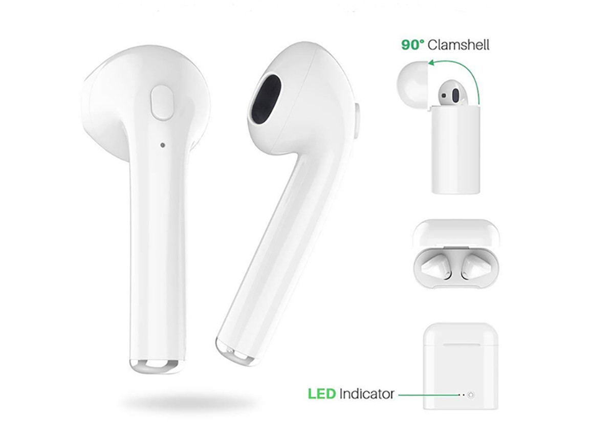 Tws I7s Bluetooth Earphone Headset , Wireless Stereo Earbuds With Mic Headset
