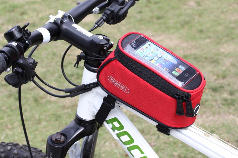 Roswheel 5.5 " L preto da bicicleta da bicicleta frente telefone Bag titular Pouch Zip par