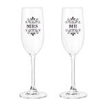 High Quality Champagne Flute Set Couple Lead Free Crystal Clear Wine Glass Gift