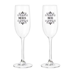 China High Quality Champagne Flute Set Couple Lead Free Crystal Clear Wine Glass Gift wholesale