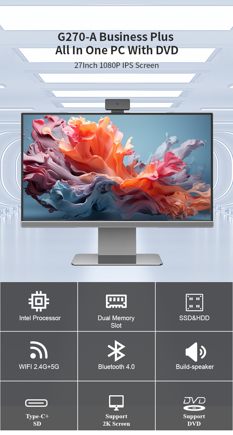 Frameless All In One PC Computer Memory 4G/8G/16G Core i5 i7 Business Barebone