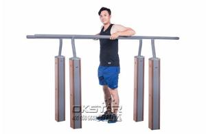China outdoor fitness equipments WPC materials based double bar with TUV certificates wholesale